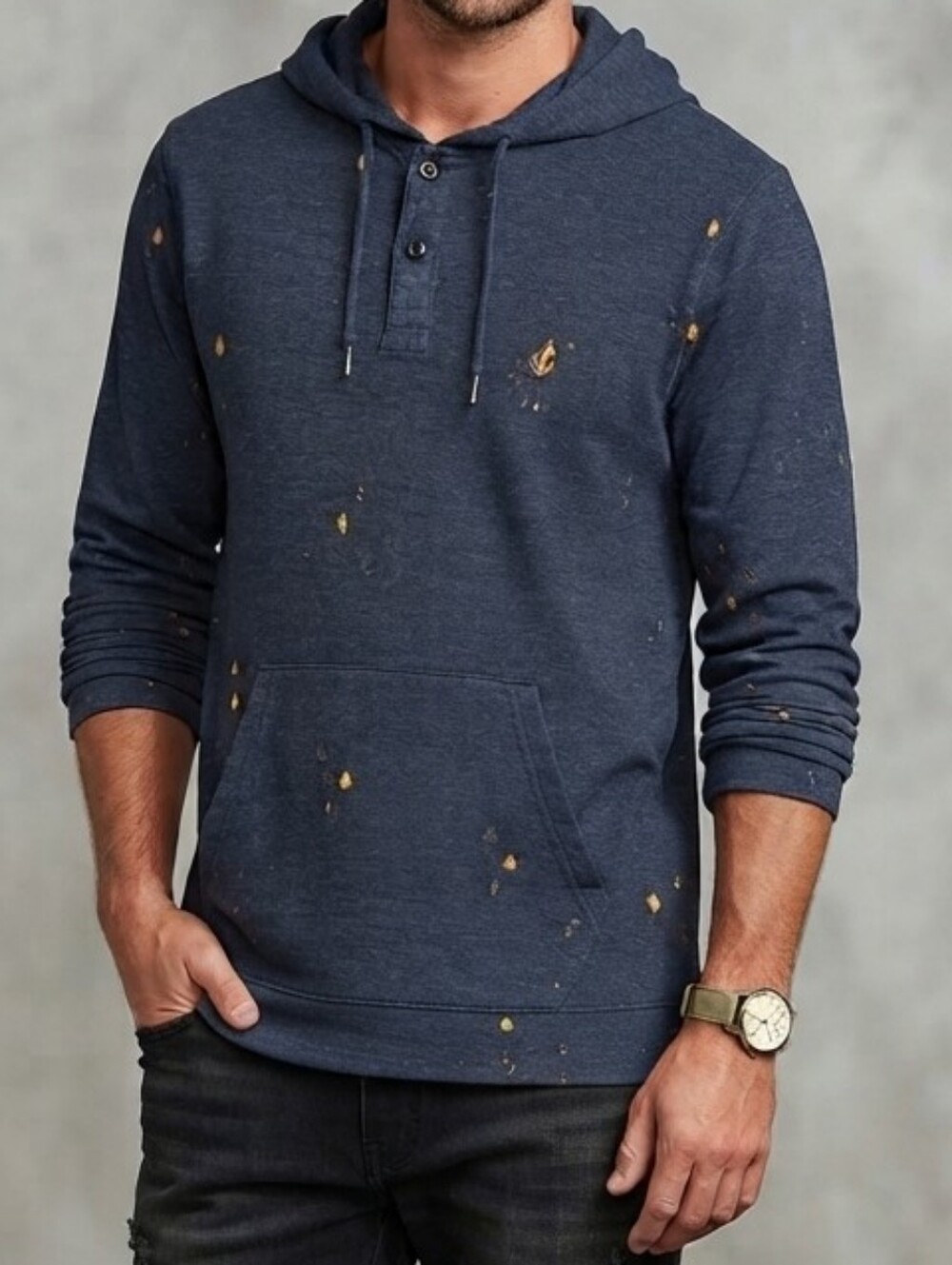 Volcom Men's Hooded Henley Pullover - M